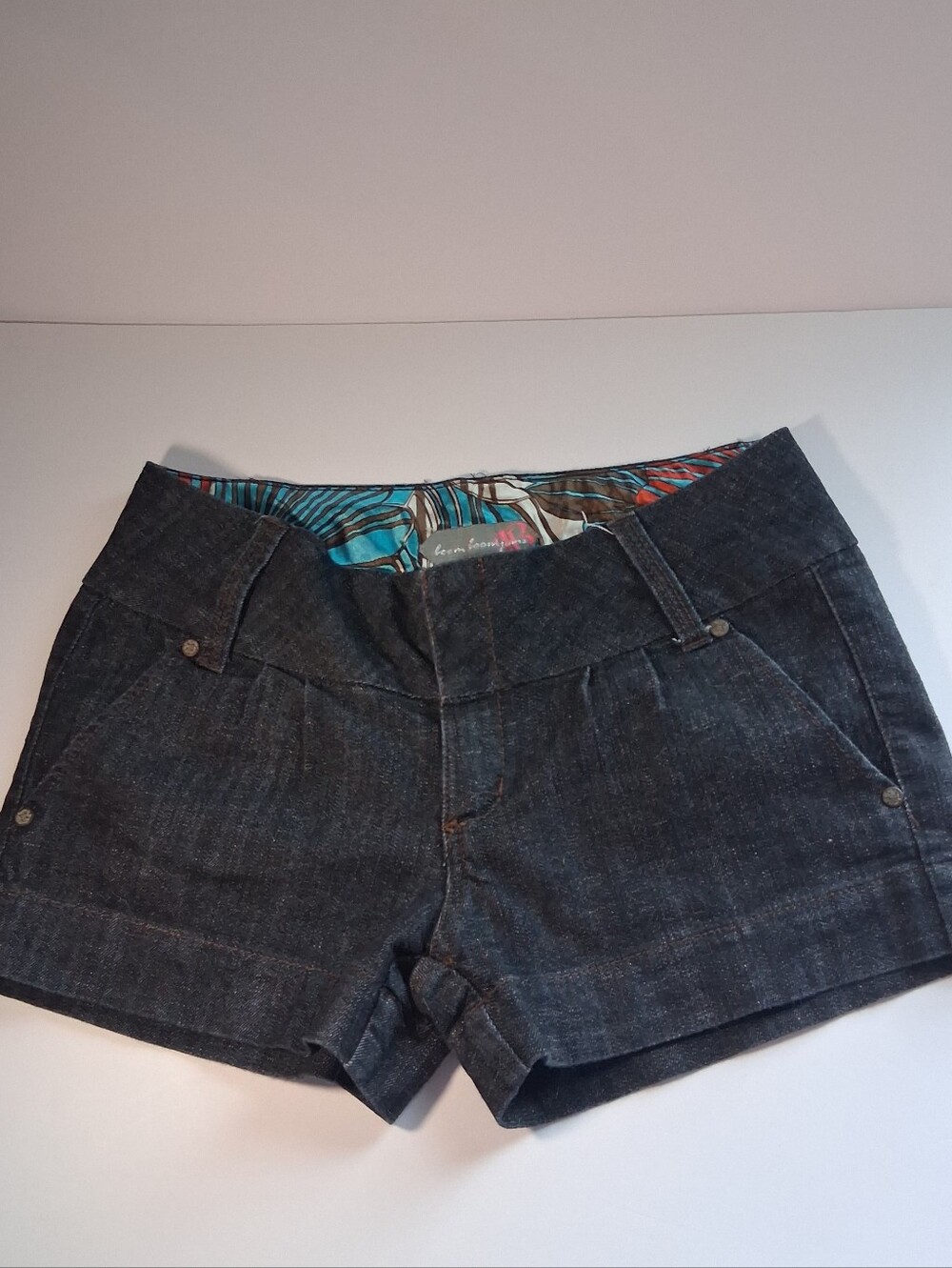 Boom Boom Women's Dark Wash Denim Shorts